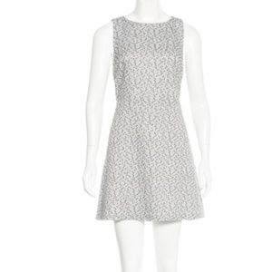 Alice + Olivia black & white tweed sleeveless mini dress size 4